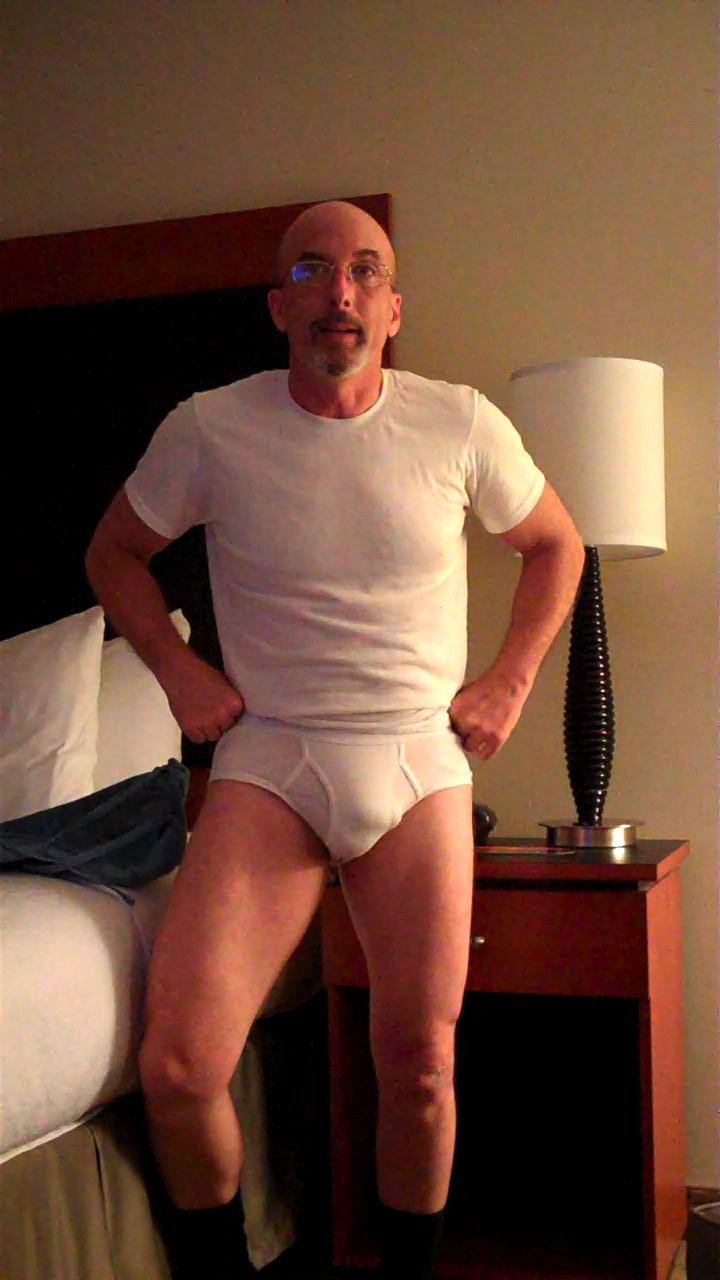 &hellip;caught Dad in his underwear, socks and t-shirt&hellip;