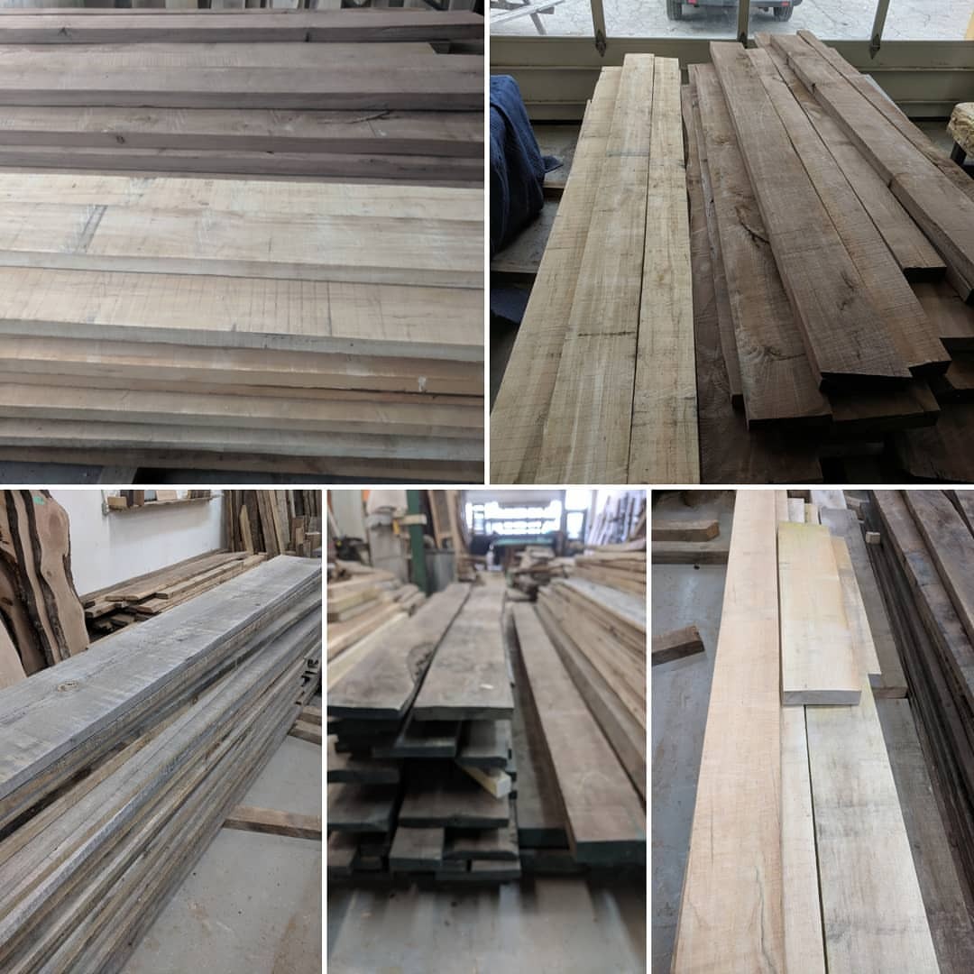 <p>Stacks on stacks of premium dimensional lumber just arrived at our Toronto shop. We received a huge delivery of 8-4 walnut and 8/4 wormy maple - perfect for all your builds. We also have walnut in 6/4, 4/4 and barn board in 1x12.</p>
<p>Tons of material to look at as well as lots of live edge and the biggest selection of barn board and reclaimed wood around. Check out your closest location - Toronto, Hamilton or Durham Region - we sip as well - happy Friday! (at Barnboardstore.com)<br/>
<a href="https://www.instagram.com/barnboardstore/p/Bv4Fk8ohh-n/?utm_source=ig_tumblr_share&igshid=2gfslyci2xg">https://www.instagram.com/barnboardstore/p/Bv4Fk8ohh-n/?utm_source=ig_tumblr_share&igshid=2gfslyci2xg</a></p>