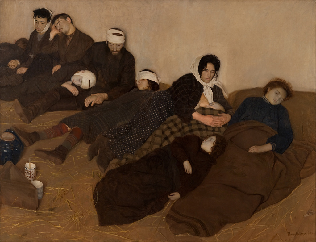 ofskfe:
“The Homeless (After the Pogrom), painted by Maurycy Minkowski, Poland, 1906.
Born in Warsaw, Maurycy Minkowski suffered a childhood accident that caused the loss of his hearing and speech. His early paintings concentrated on landscapes and...