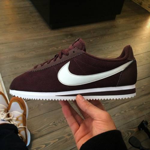 burgundy nike cortez