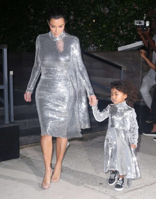 Kim Kardashian and North West out in New York City