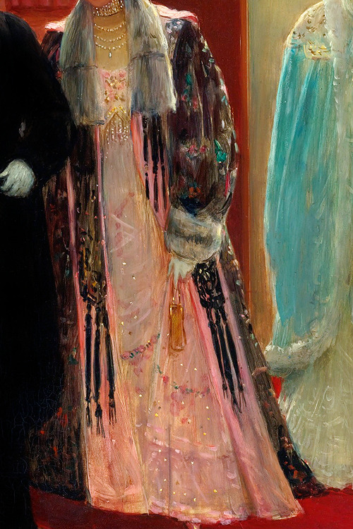 INCREDIBLE DRESSES IN ART (111/∞)Leaving the Opera by Jean Béraud