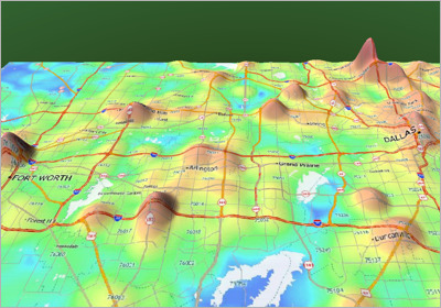 3d Elevation Map Of Usa This #3D #Maptitude #Mapping #Software #map shows areas of high job