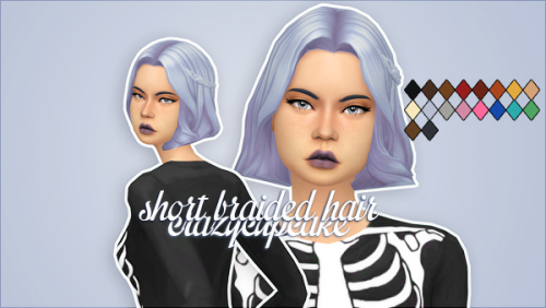crazycupcakefr:

Hello everyone! I am back with some new hairs :) As usual they are not perfect but I think it looks pretty anyway! I hope you will like it 
Base game compatible
Not hat compatible


If you recolor or use, please tag me I want to see the result! :)


♥  ————————-T.O.U—————————  ♥
You CAN recolor/retexture but please don’t include the mesh and do not upload on paysites
Don’t claim as your own
Credit me if you recolor/edit
♥  ——————–DOWNLOAD———————-  ♥
DROPBOX // SIMFILESHARE
