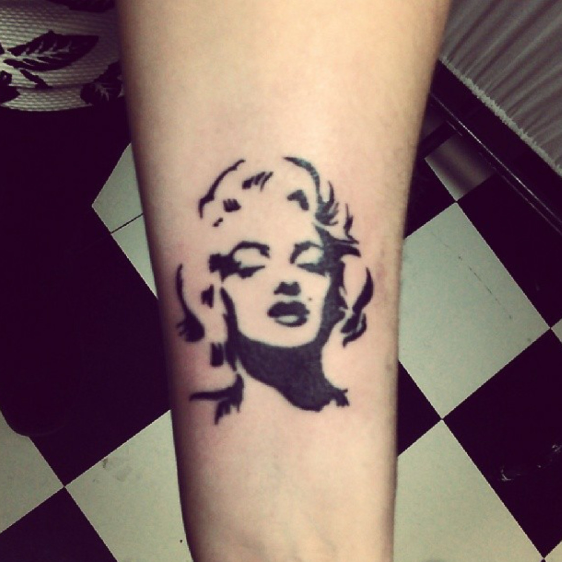 little forearm tattoo of marilyn monroe by tattoo little forearm tattoo of marilyn monroe by tattoo