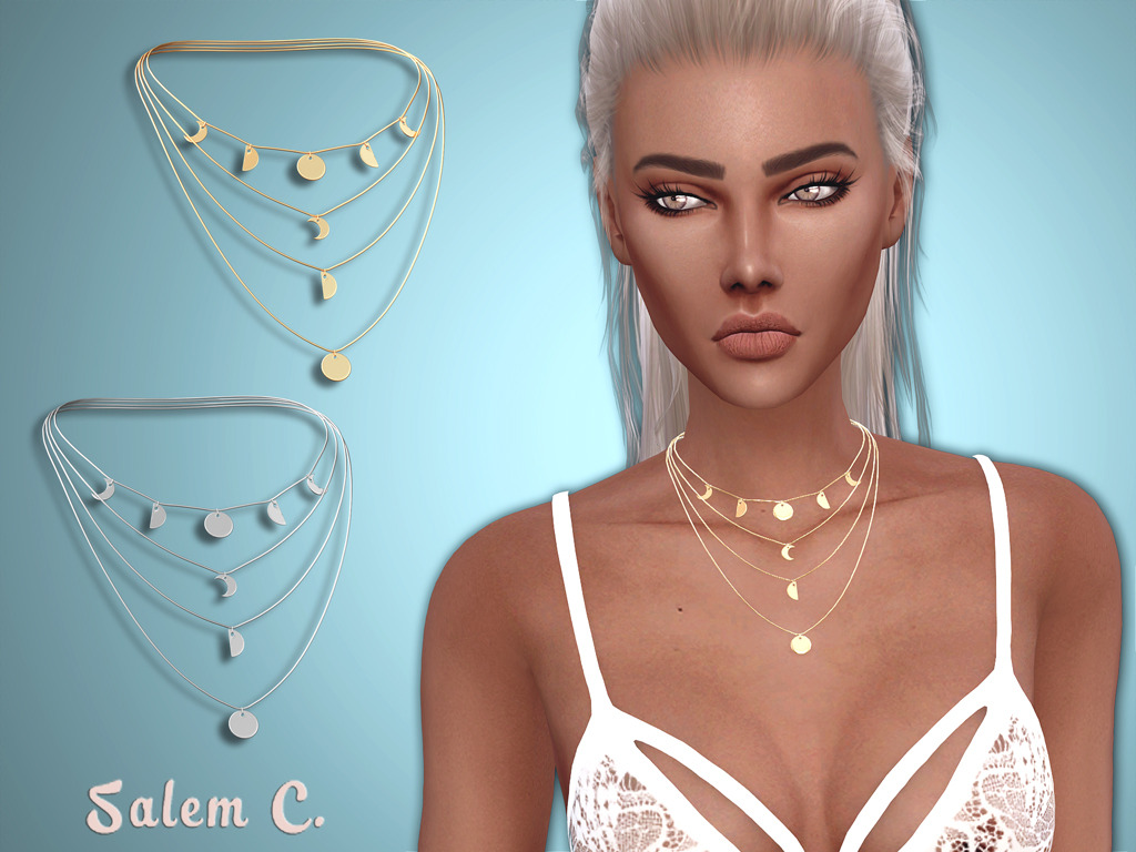 Multirow Moon Necklace (TS4)• 5 swatches• mesh by me•  Compatible with HQ ModDOWNLOAD
