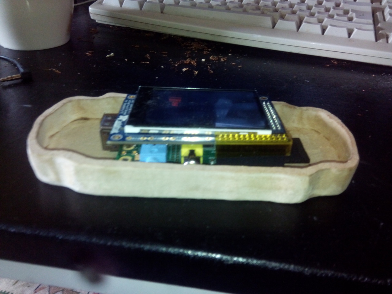 Woodwork:
PSP back case in wood =)