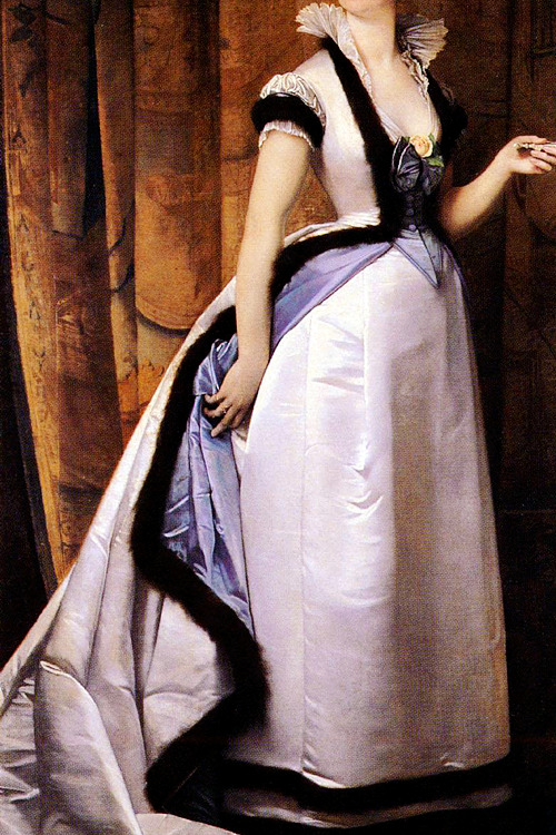 INCREDIBLE DRESSES IN ART (30/∞)Portrait of a Woman by Jules Joseph Lefebvre