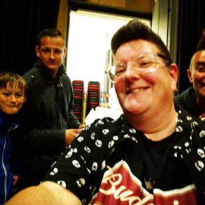 <p>Funky carew rocked da festy (at Cornerstone Arts Centre)</p>