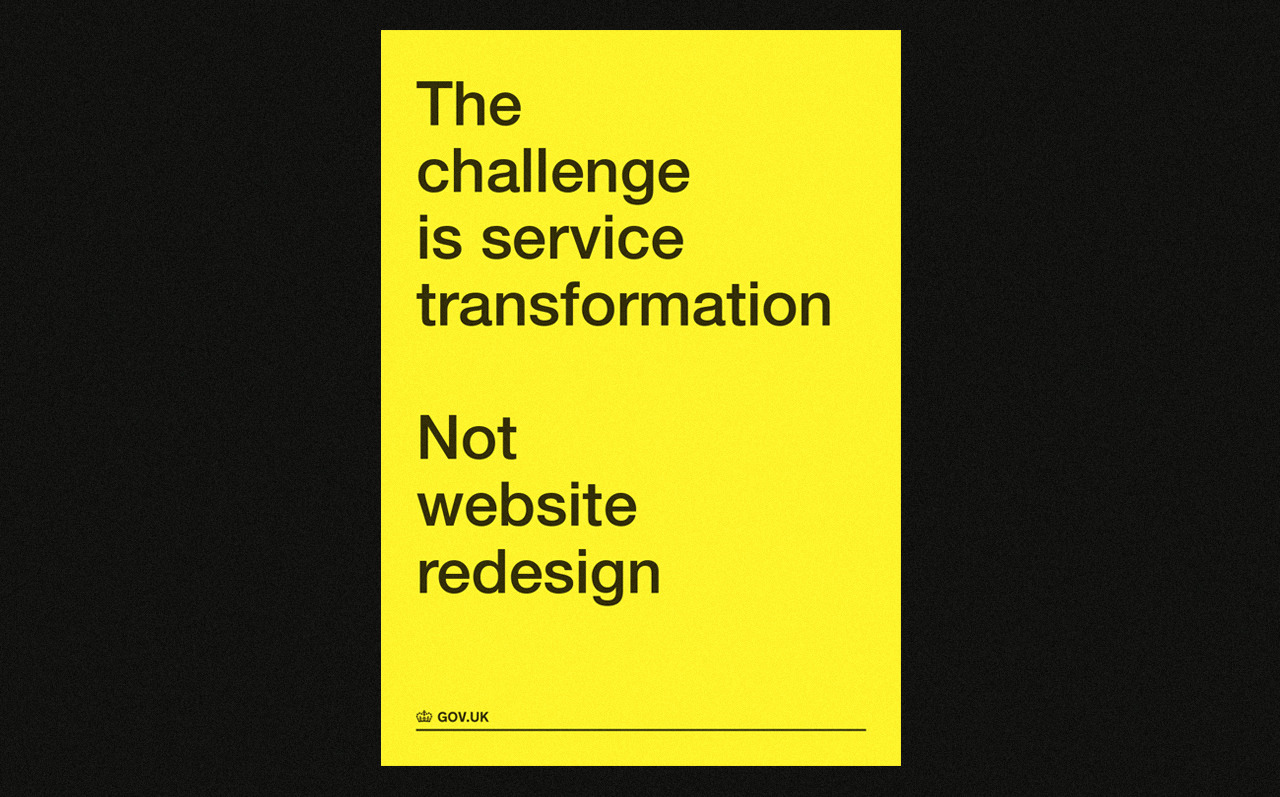 the challenge is service transformation GDS poster