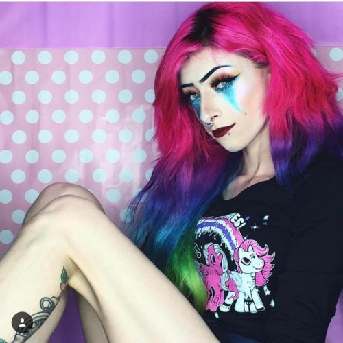 Rainbow Hair Don T Care Omg Ponies Crop Top On By Maureen