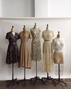 The Adored Vintage model squad. Missing a few of my gals though since they’re being used at other shops. Makes me want to get a couple new gals for my dress form gang. (at Adored Vintage)