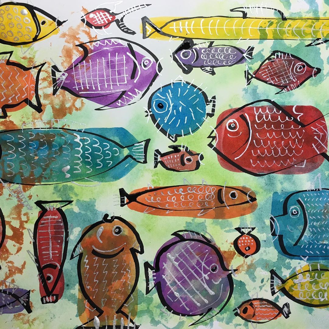 <p>“Reef Madness” 2019, watercolor and black, silver inks, 11” x 15”<br/>
<a href="https://www.instagram.com/p/BsWVfJRgvM0/?utm_source=ig_tumblr_share&igshid=rm138eg1p8j7">https://www.instagram.com/p/BsWVfJRgvM0/?utm_source=ig_tumblr_share&igshid=rm138eg1p8j7</a></p>