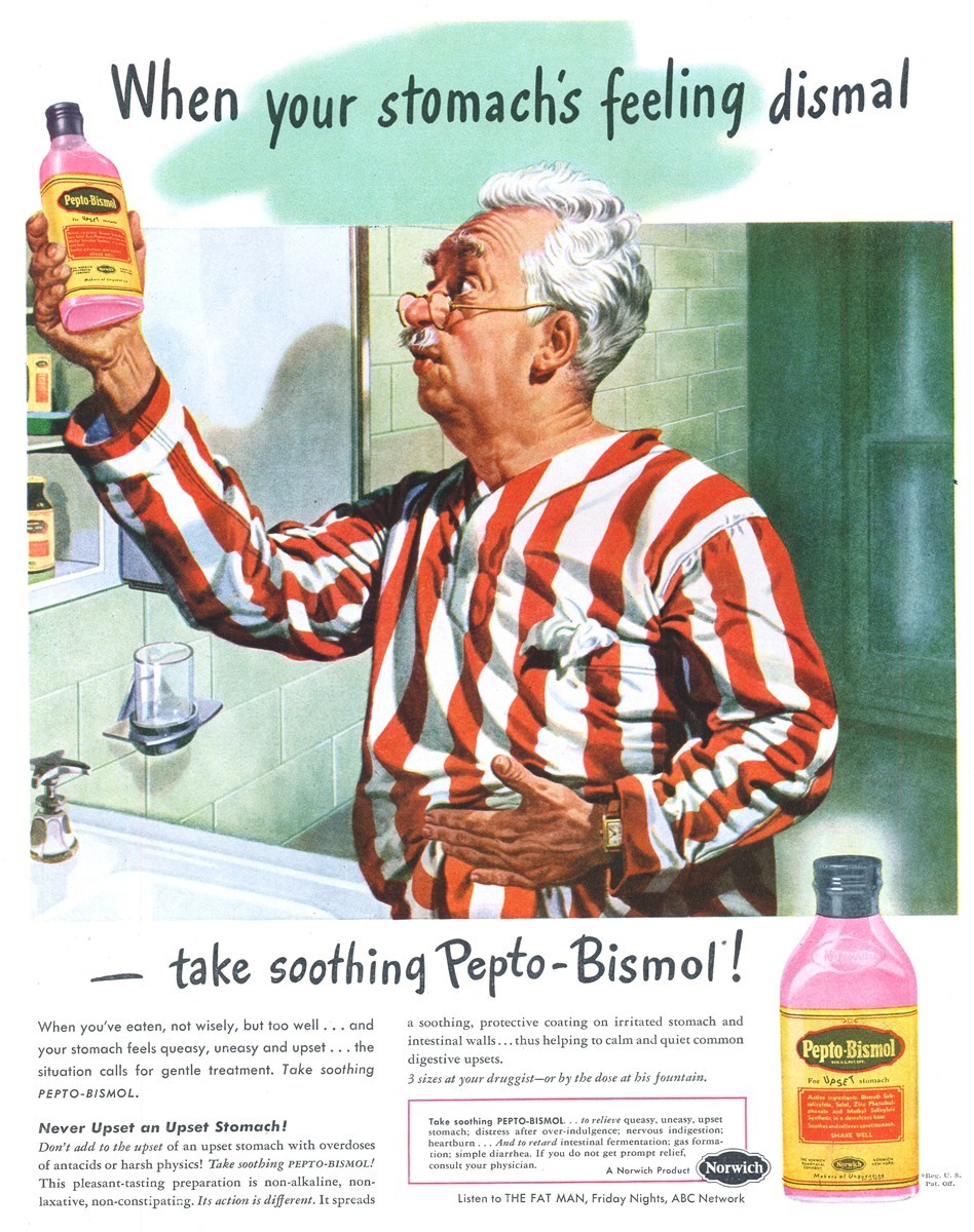 Pepto-Bismol - published in Life - April 21, 1947