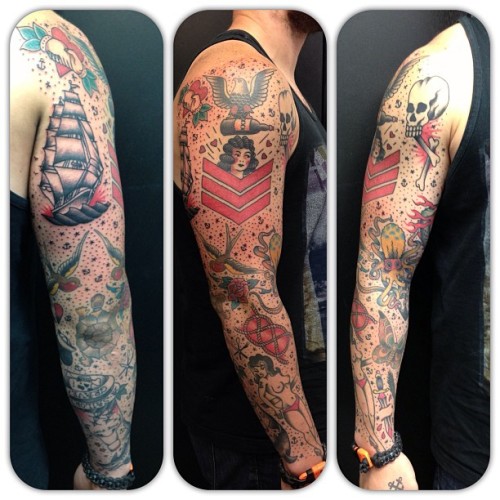 sailor jerry sleeve finished tattoo sailorjerry sailor jerry sleeve finished tattoo sailorjerry