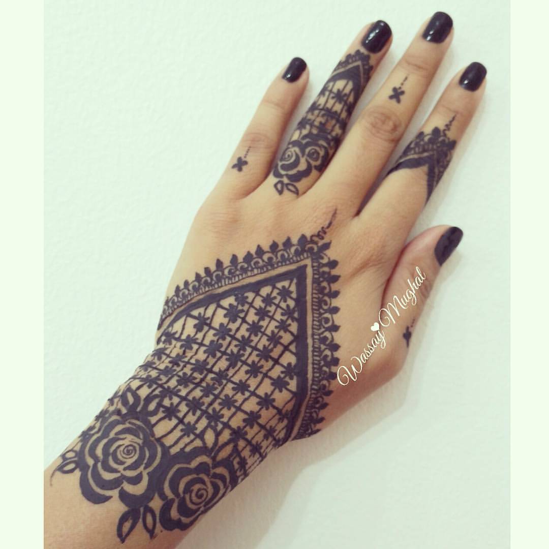 wassay mughal beautiful glove black henna design for wassay mughal beautiful glove black henna design for