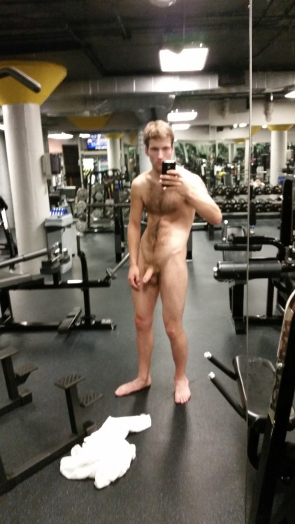 Handsome stepdad gym nude