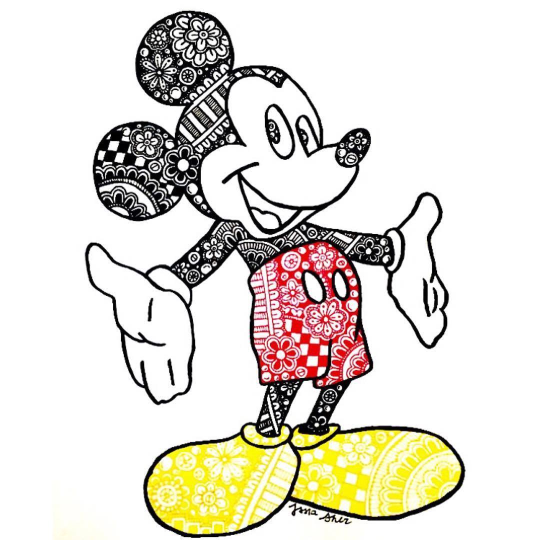 drawings zentangle tumblr #draw Heyy â€” #sketchbook #art #doodle Jess Mickey Mouse its