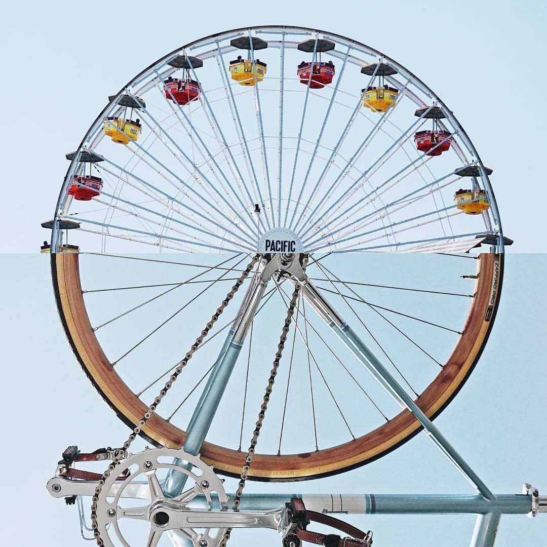 ferris wheel + bike wheel
this is a #combo photo throwback from a while back. unfortunately my original drone shot of the ferris wheel was pretty low res. luckily I was able to upgrade on my image quality during a recent trip to Southern...