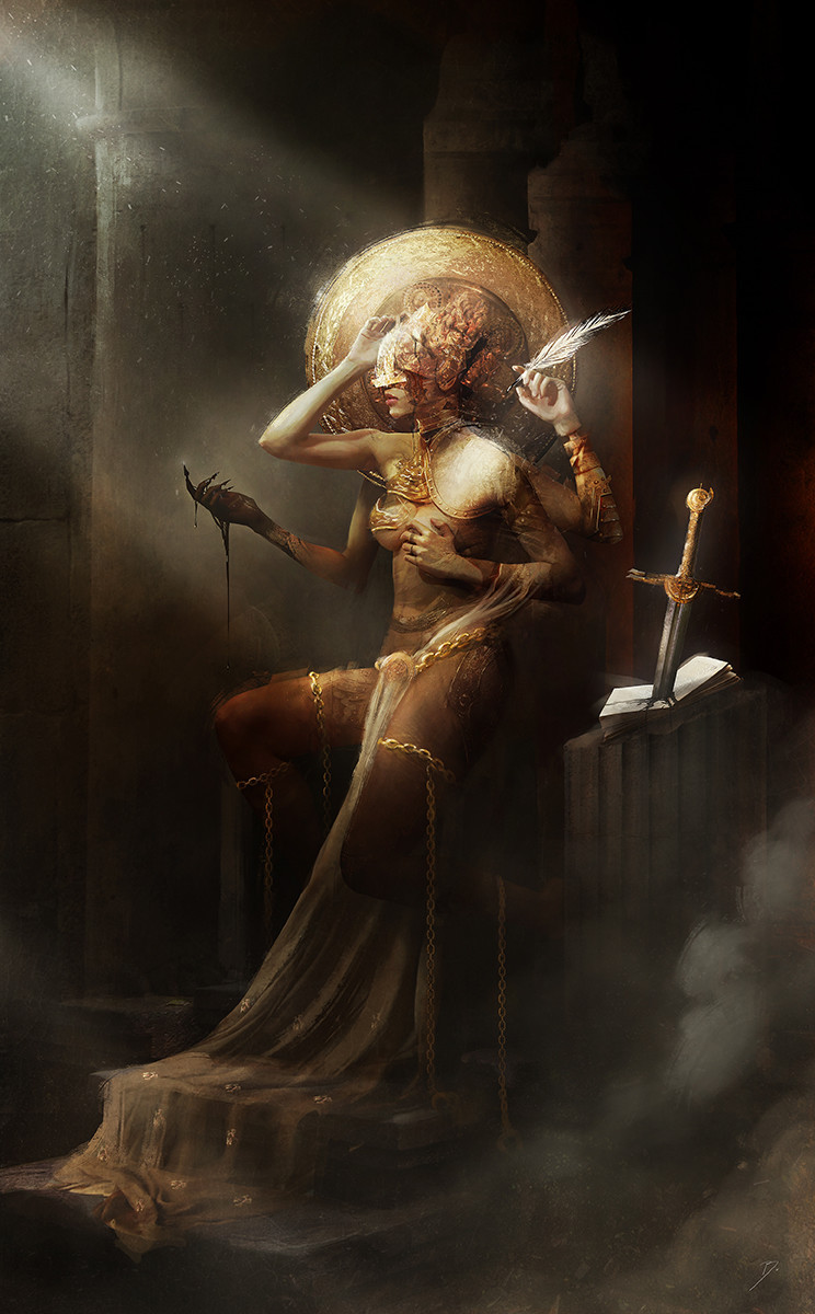 quarkmaster:
“ PENEMUE / Angel of Script
PENEMUE / Angel of Script
Bastien Lecouffe Deharme
www.deharme.com
www.angelarium.net
This piece was created for ANGELARIUM, the gorgeous project of Peter Mohrbacher.
Check all the details and limited edition...