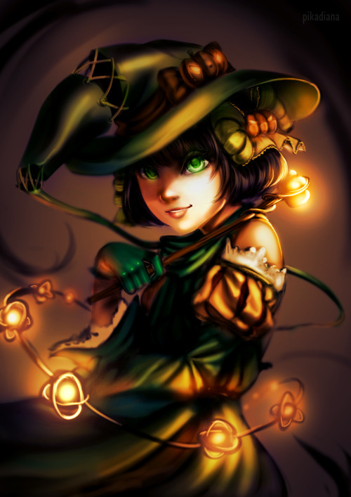 pikadiana: “ The little Green Orange Witch