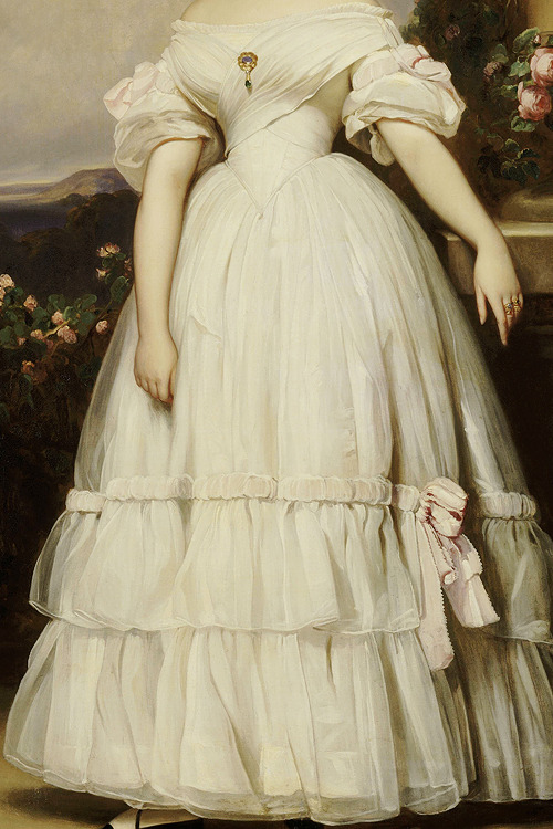 INCREDIBLE DRESSES IN ART (40/∞)Portrait of Princess Clementine of Orléans by Franz Xaver Winterhalter, 1839