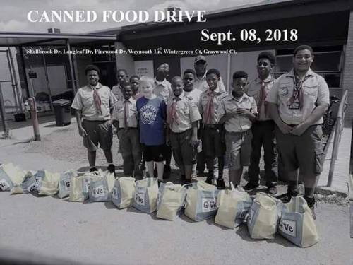 <p>Boy Scouts Troop 400 will be in these neighborhoods collecting non-perishable canned foods to deliver to the less fortunate on Saturday September 8, 2018 starting from 10am.</p>
<p>If you live in the neighborhood, we ask you to please consider donating these items by packing them up and placing it on your front porch to be picked up by our scouts.</p>
<p>If you live outside the neighborhood and would like to make a donation, please call Assistant Scoutmaster Cole on 256-684-4773.</p>
<p>Thank you kindly for your donation and supporting the Boy Scouts!<br/>
<a href="https://www.instagram.com/p/BnTyxsCn0_m/?utm_source=ig_tumblr_share&igshid=qi10y7f3zayu">https://www.instagram.com/p/BnTyxsCn0_m/?utm_source=ig_tumblr_share&igshid=qi10y7f3zayu</a></p>