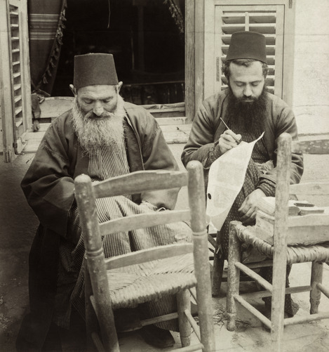 ofskfe:
“Jewish scribes write scared text on scrolls in Saloniki, Greece.
”