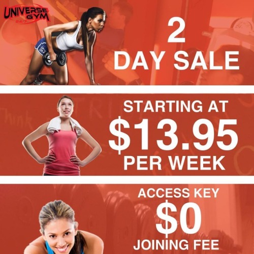 <p>2 DAY SALE THURSDAY AND FRIDAY No Joining fee, No Access key fee, Memberships starting from $13.95. GROUP FITNESS Memberships Starting from $25.95 with the first 10 people to join the Group fitness team receiving a free Universe Gym Caloundra Hat ๐งข ๐ฎ 2 Days only Donโt miss out and get your New Years resolution started the right way ๐ช๐ฝ <br/>
<a href="https://www.instagram.com/p/Br1AcszBqwX/?utm_source=ig_tumblr_share&igshid=3fb8f9cvy8hu">https://www.instagram.com/p/Br1AcszBqwX/?utm_source=ig_tumblr_share&igshid=3fb8f9cvy8hu</a></p>