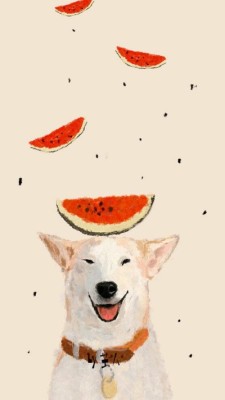 画像 可愛い犬ワンちゃんのイラスト スマホ Iphone壁紙 画像 待ち受け画面 Naver まとめ