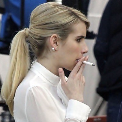 Emma smoking