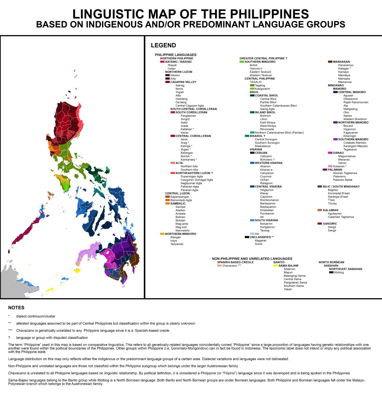 Bleached • mapsontheweb Linguistic map of the Philippines...