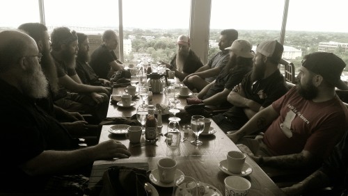 <p>
The members of the <a href="https://www.facebook.com/groups/57106823063/" target="_blank">Holy City Beard & Moustache Society</a> had our monthly meeting on 4/19 on the top of the <a href="https://www.facebook.com/pages/Holiday-Inn-Charleston-Riverview/68971772870" target="_blank">Holiday Inn Charleston Riverview</a> to finalize plans for the Championships. We can’t wait to roll out the red carpet & show you Chucktown next month!
<br/></p>