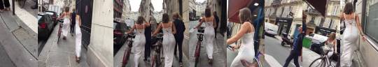 mistercandid087:  taagreatbambino2:  outofchancesagain:  Lovely piece of fuckmeat walking her bike🍆💦🍑   Mmmm 😋🤤    French 🍑#repost