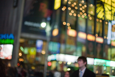 Passing through Times Square by Mareen Fischinger