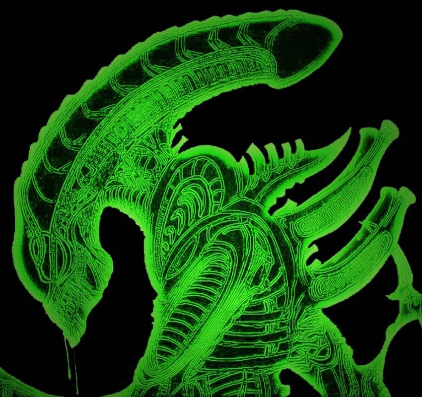 Aliens and Predators, Neon alien via photobucket.com