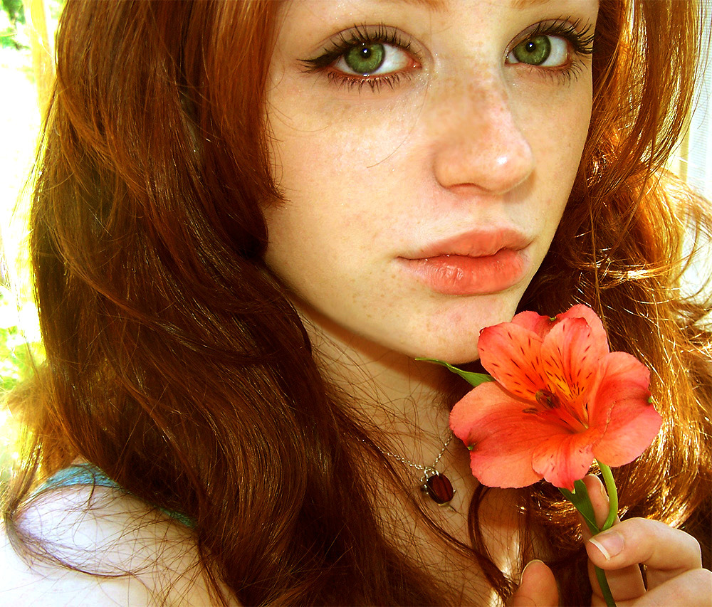 images Freckled redhead