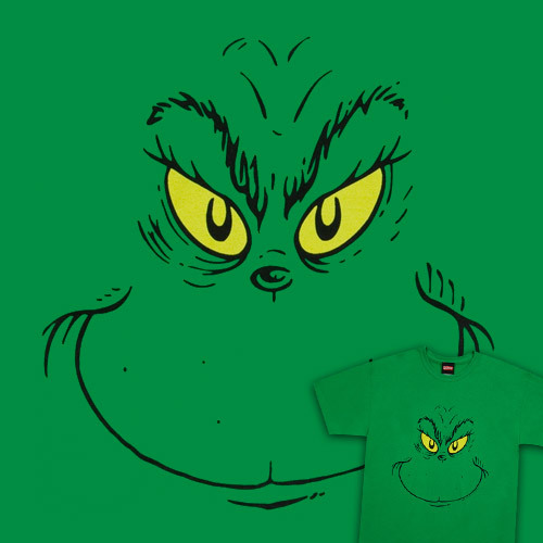 Shirtoid (Grinch Face available at 80sTees) .
