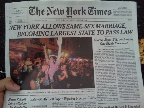 New york times gay lesbian marriage