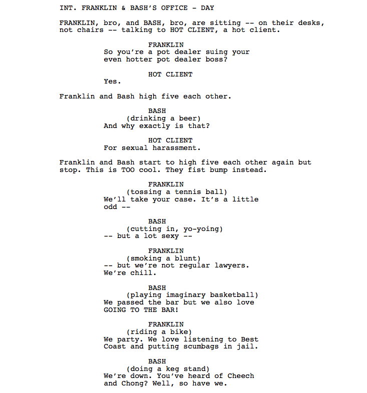 Tv series pilot scripts