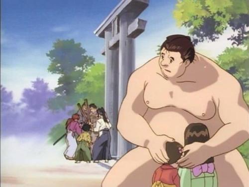 Anime fat guy jumps out window