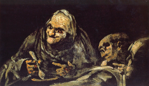 Ressam : Francisco Goya (1746-1828)
Resmin Adı : Two Old Men Eating Soup (1819-1823)
Nerede : Museo del Prado, Madrid, İspanya
Boyutu : 49,3 cm x 83,4 cm
Bu resim, Goya'nın 1819-23 yılları arasında evinin duvarlarına boyadığı ve toplam 14 resimden...