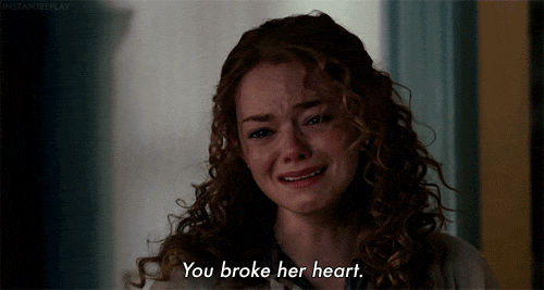 Image result for you broke her heart gif