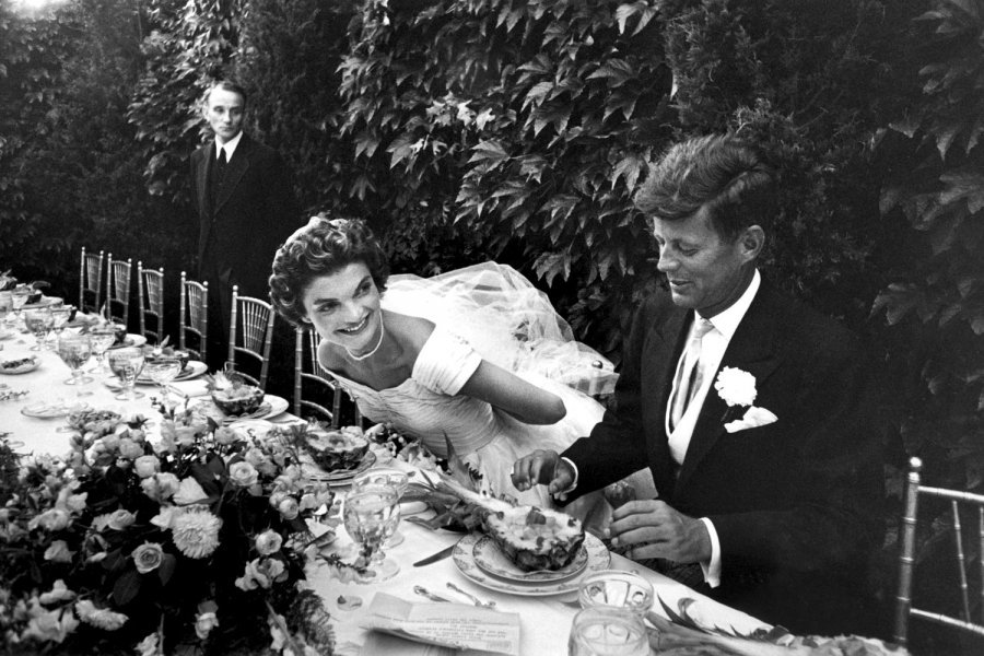 life:
“ Senator John Kennedy and his bride, Jacqueline Bouvier Kennedy, smile during their wedding reception, September 12, 1953, in Newport, Rhode Island. This was originally published in the September 26, 1953, issue of LIFE.
see more — The Best of...
