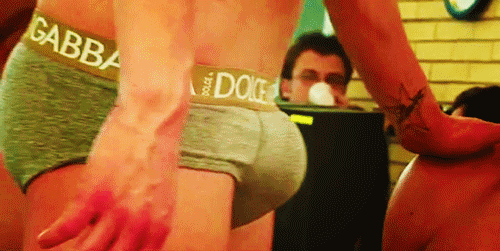 crotch grab. d & g. underwear. i wanna touch it. http://moredeadlyreaso...