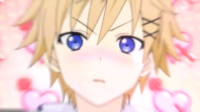 Anime guy blushing gif