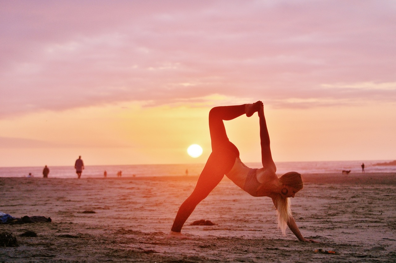 Beach yoga