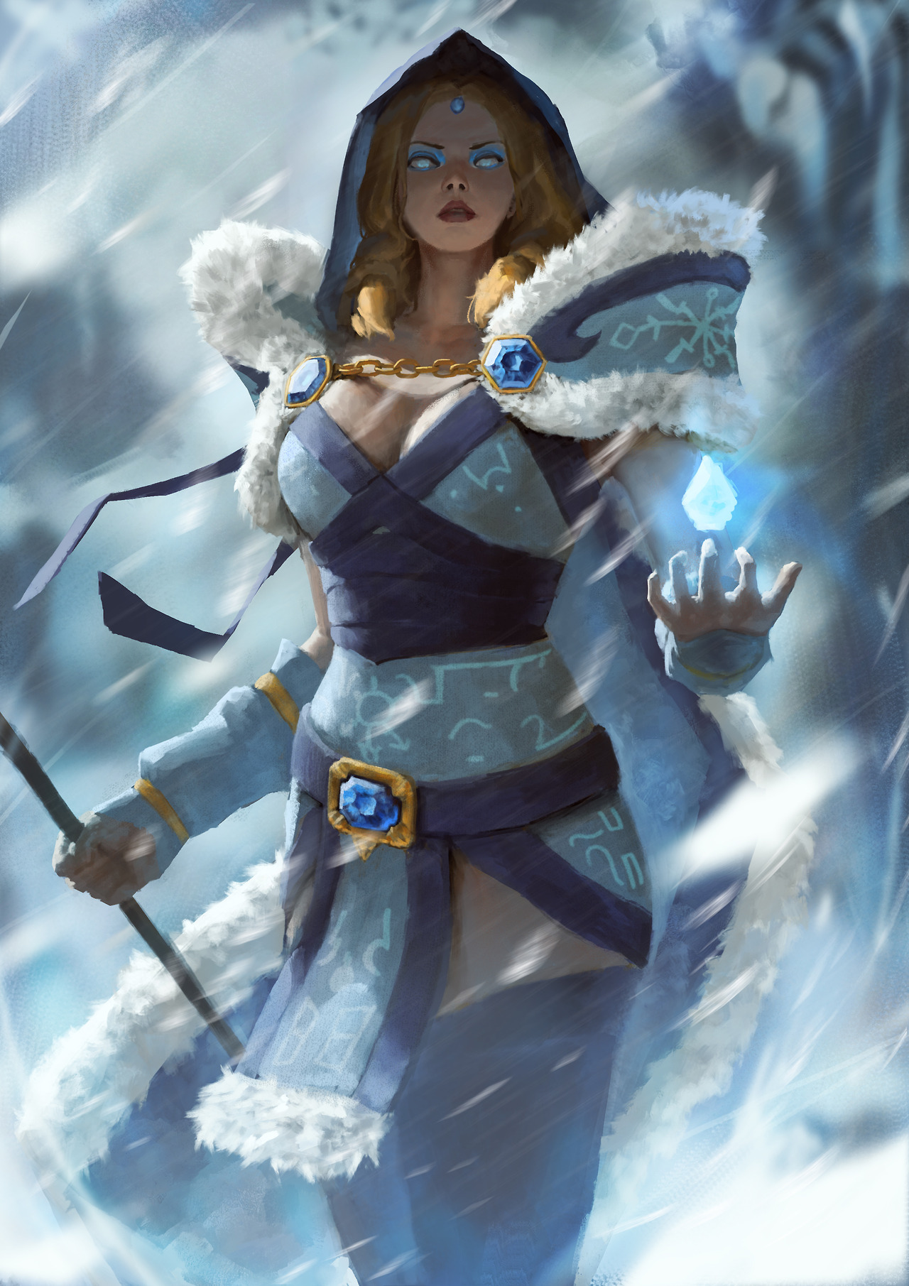 Cliff Jonathan Crystal Maiden Dota 2 Fanart Artstation