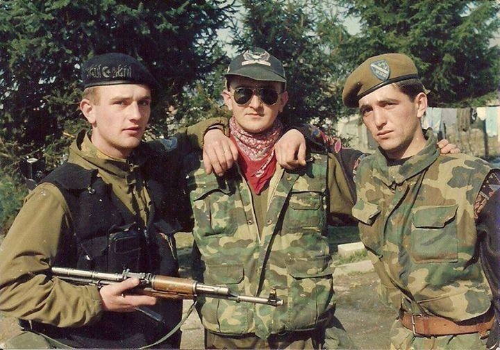 Bosnian fighters, 1994. The one on the left is a Mujah foreign