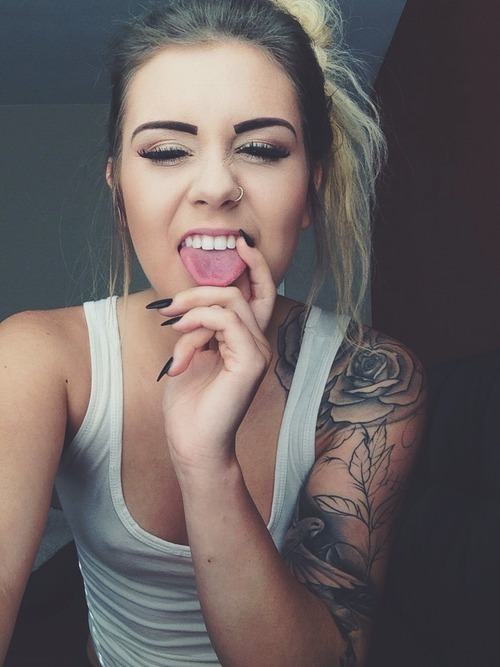 tattos girl with ink girl with piercings girl with tat girl with tattoo girls with piercings girls tattoo tatt ink inked body blond sexy